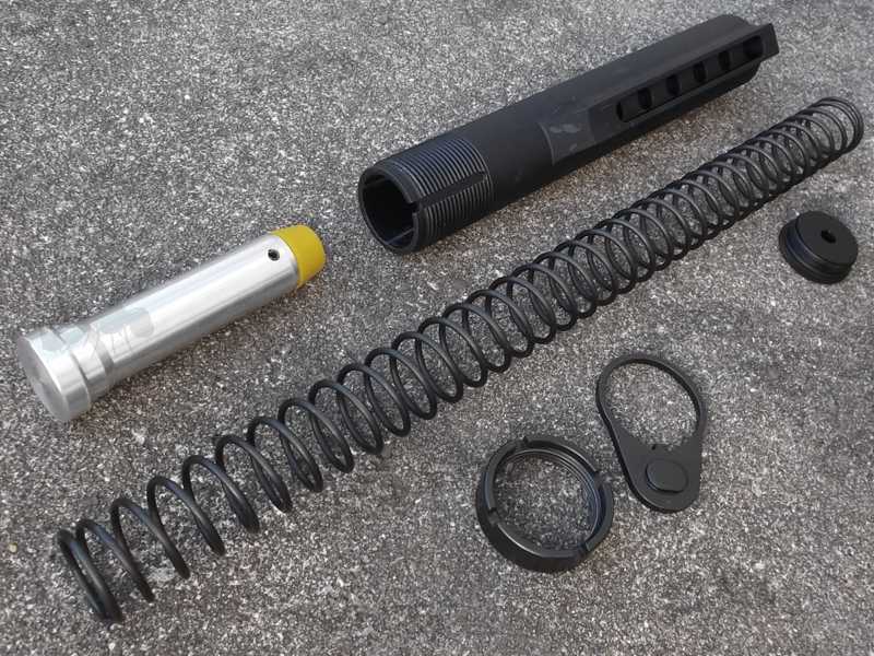 Commercial Spring, Tube and Buffer Set with Internal Storage for AR Rifles