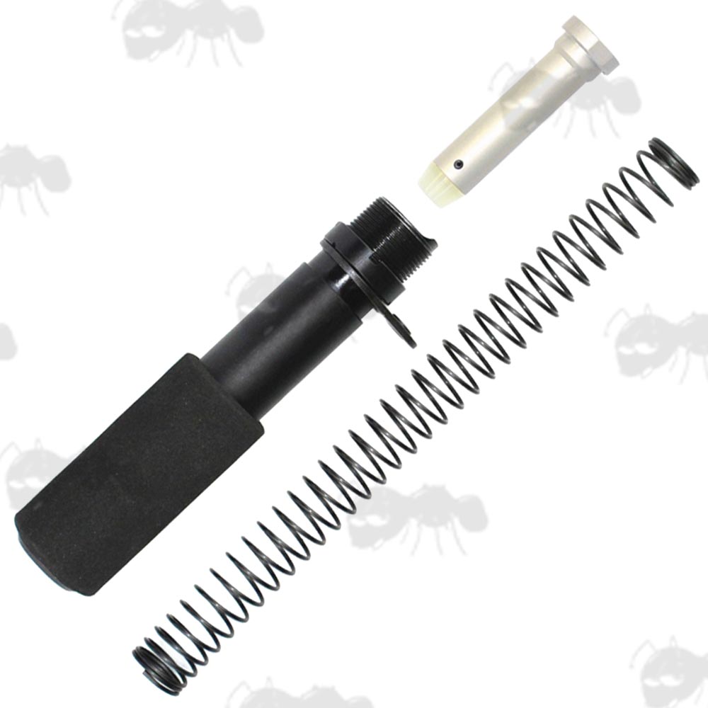 Spring, Tube with Sponge Cover, Buffer Set for Pistol Style Setup of AR-15 Rifles