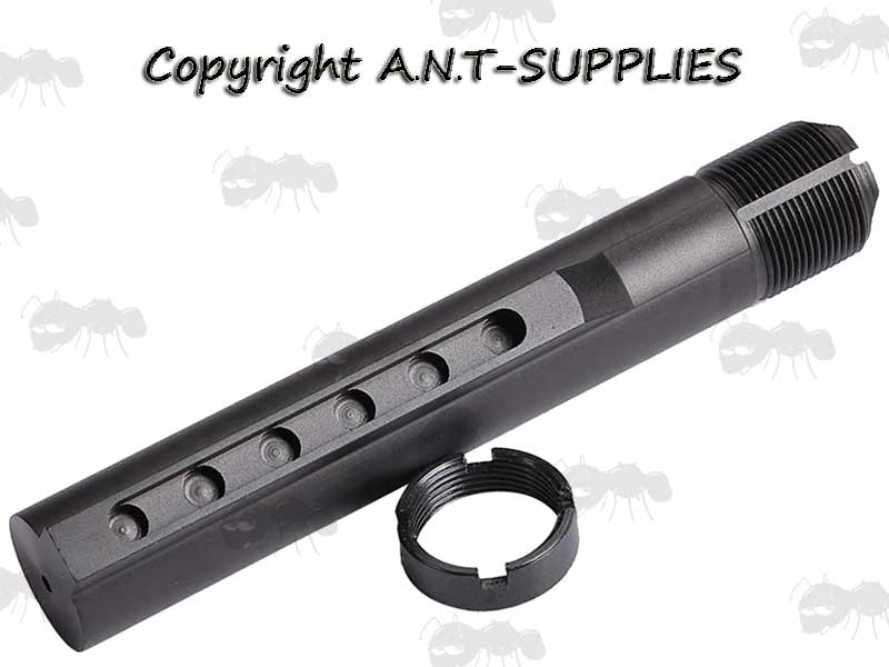 Mil-Spec Buffer Tube With Castle Nut for AR Rifles