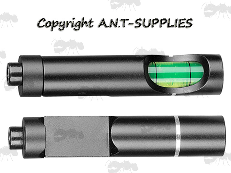 Top and Base View of The Weaver / Picatinny Rail Bubble Level Anti-Cant Device