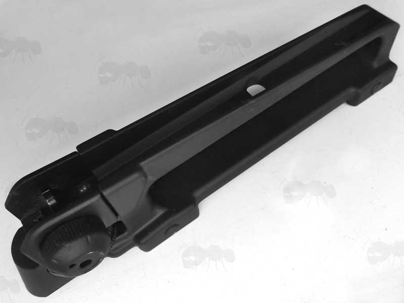 Top Slot View and Base Rail Fitting View on The Aluminium M4 M16 Series Rifle Carry Handle