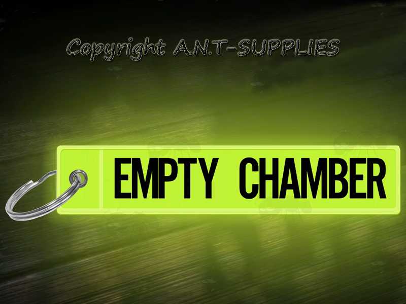 One High-Visibility Green Reflective Empty Chamber Safety Flag with Metal Split Keyring