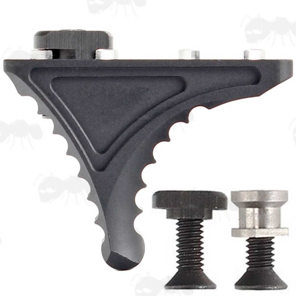 Bi-Directional Black Aluminium Mini Handstop for KeyMod or M-Lok Handguards