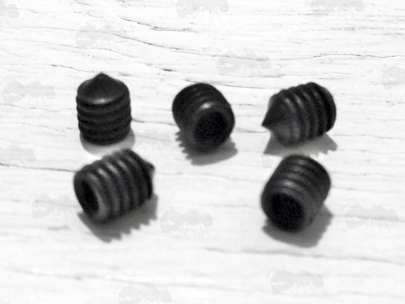 Five Air Arms JT228 Pointed End Black Grub Screws