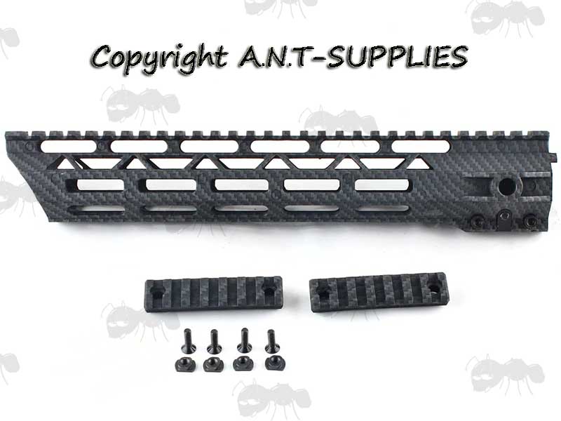 12 Inch Long AR Style Carbon Fiber M-Lok Free Float Handguard