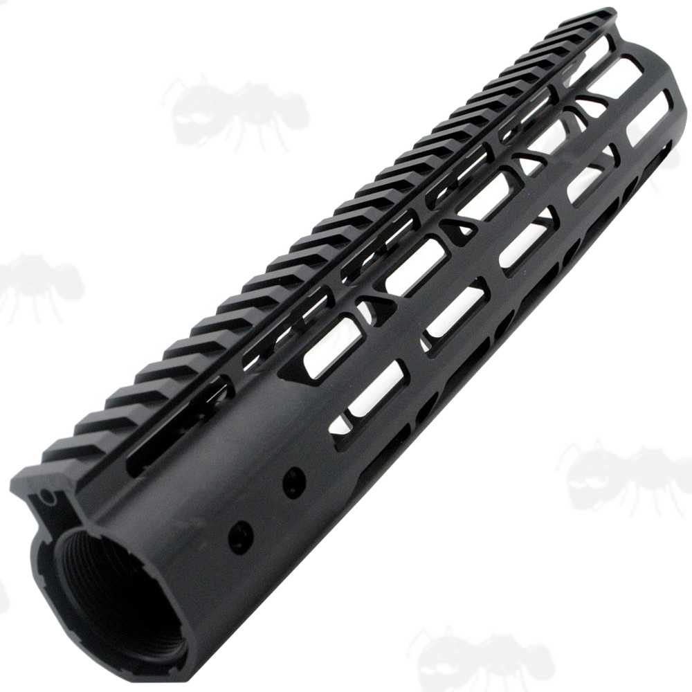 Flat End AR Style Alloy Ten Inch M-Lok Free Float Handguard with Full Length Picatinny Top Rail