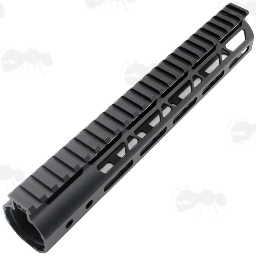 Flat End AR Style Alloy Twelve Inch M-Lok Free Float Handguard with Full Length Picatinny Top Rail