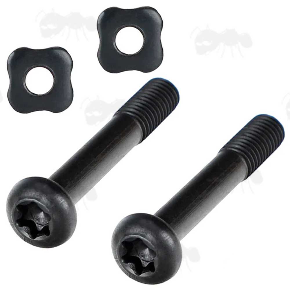 Pair of Replacement Screw and Nuts for AR Style Alloy M-Lok Free Float Handguard with Picatinny Top Rail