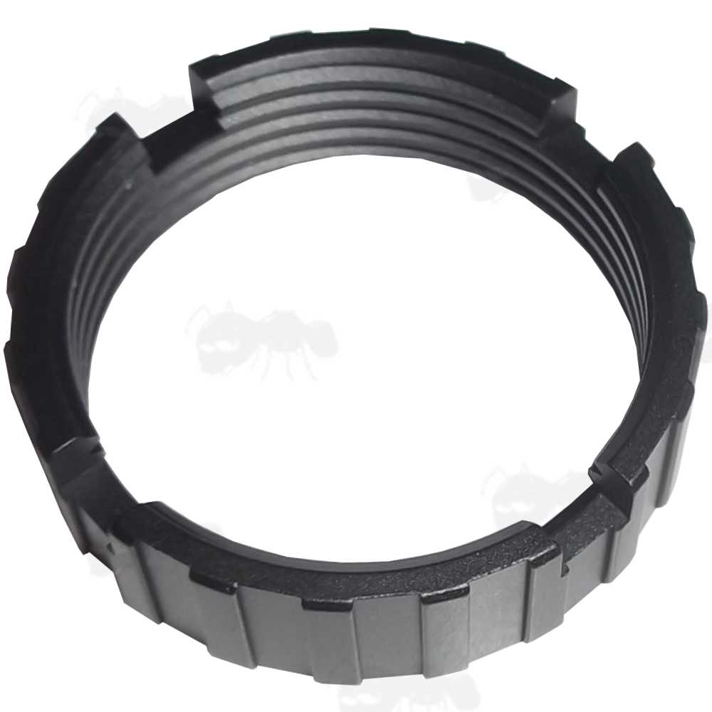 Aluminium Enhanced M4 Buttstock Castle Nut with Styled Grip