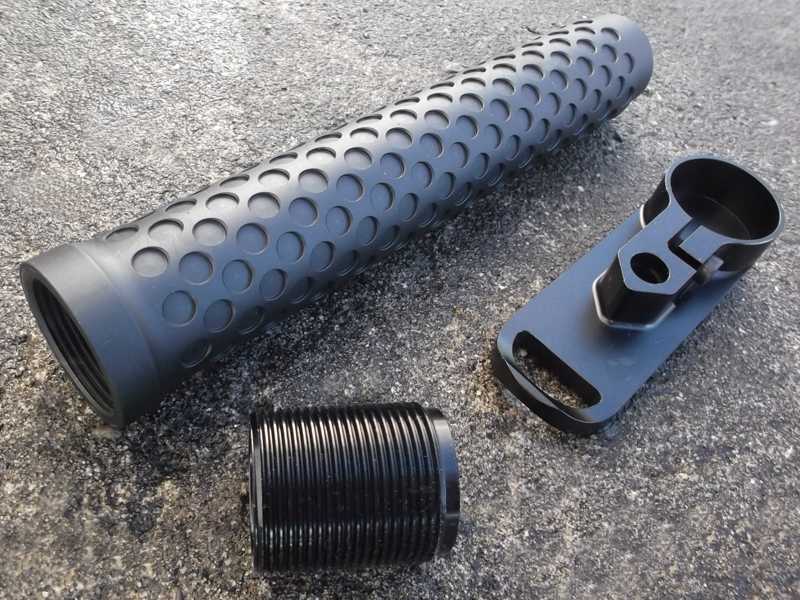 Black Anodised Finished Metal Fixed M4 Rifle Style Buffer Tube Stock with Shoulder Pad Plate