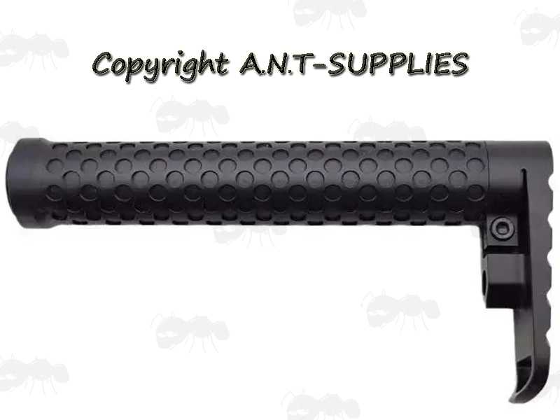 Black Anodised Finished Metal Fixed M4 Rifle Style Buffer Tube Stock with Shoulder Pad Plate