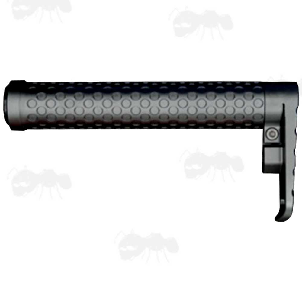 Black Anodised Finished Metal Fixed M4 Rifle Style Buffer Tube Stock with Shoulder Pad Plate
