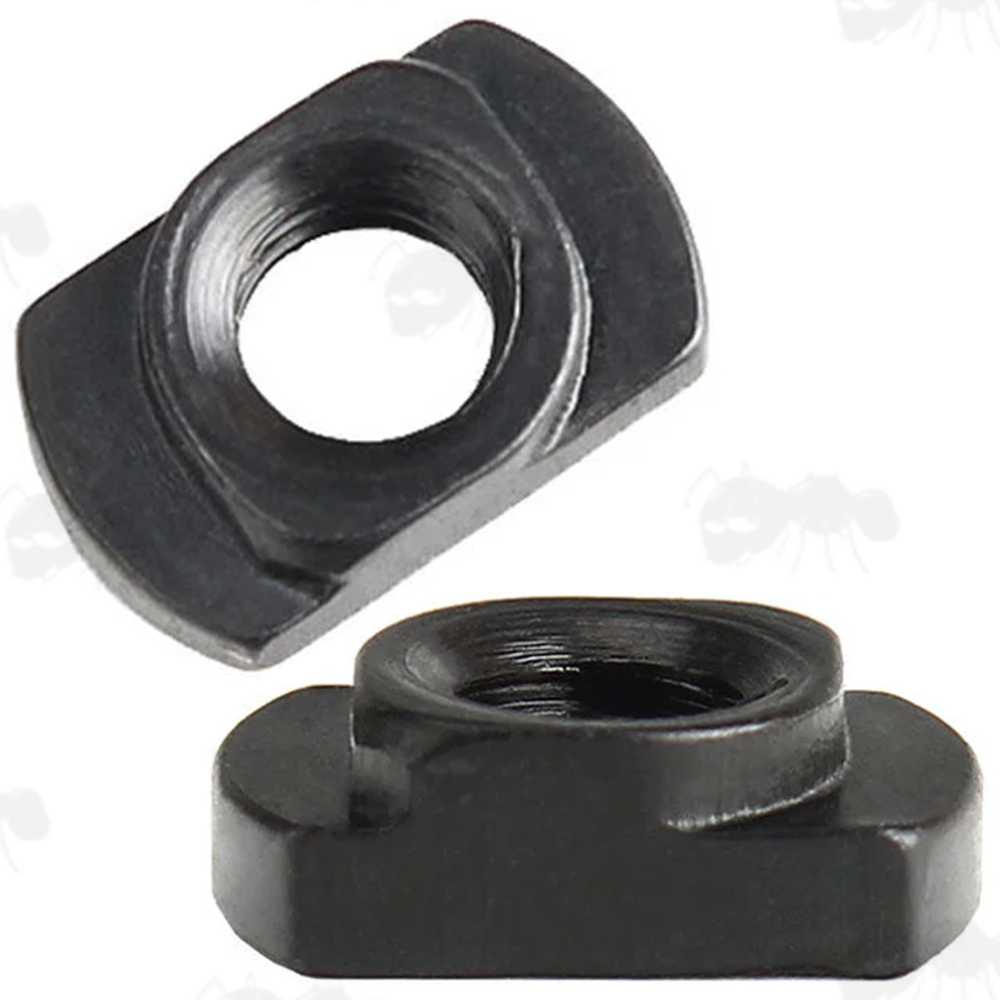 Pair of All Black M5 Thread Steel M-Lok Rail Fitting T-Nuts