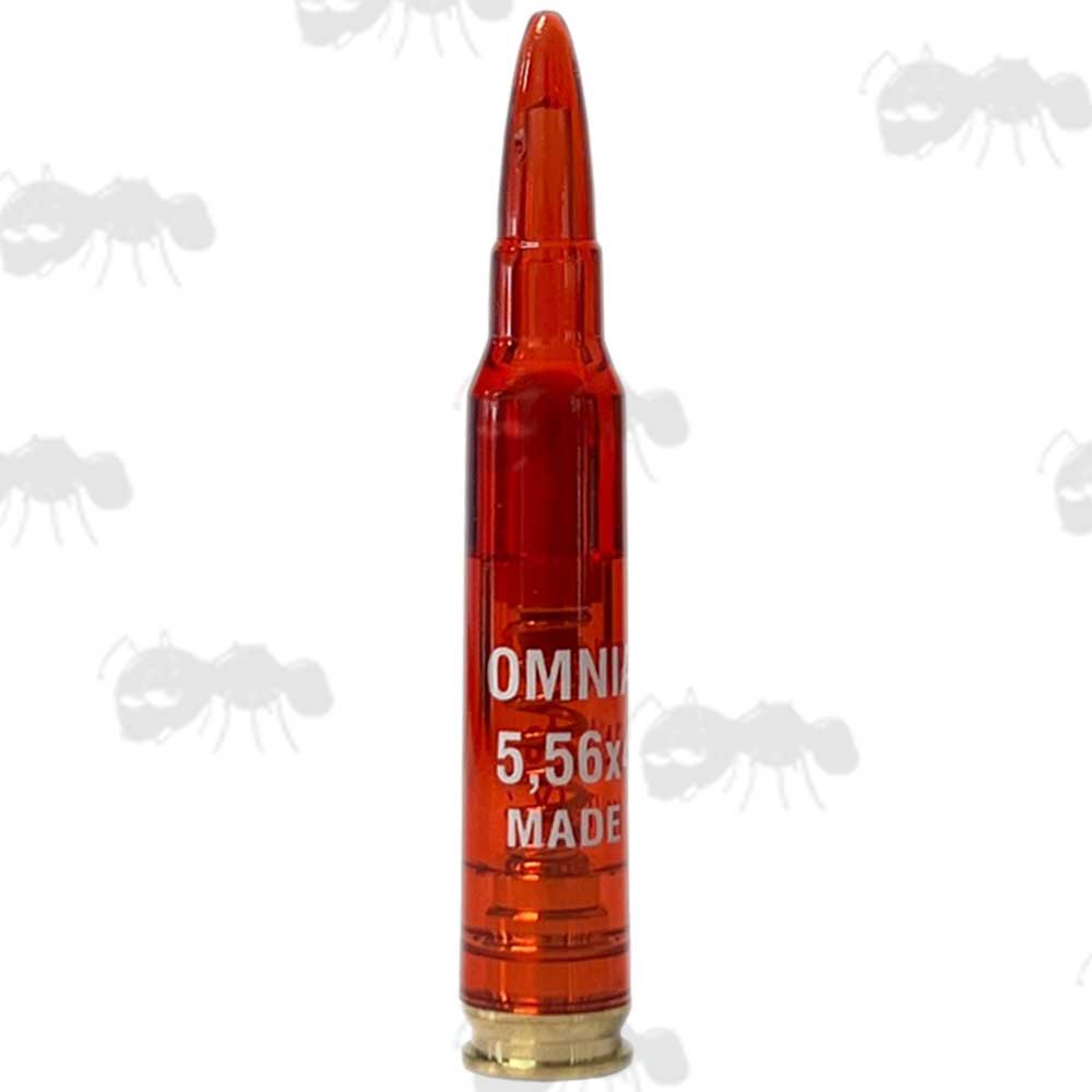 One 5.56x45 NATO Plastic Body Rifle Snap Cap with Metal Rim