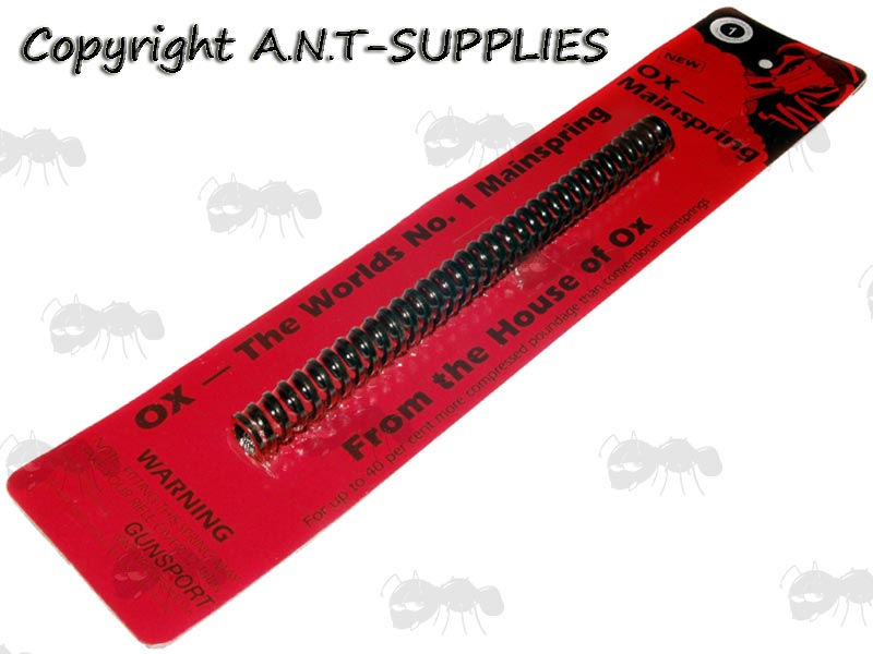 OX Air Rifle Main Spring in Red Hanger Display Packaging