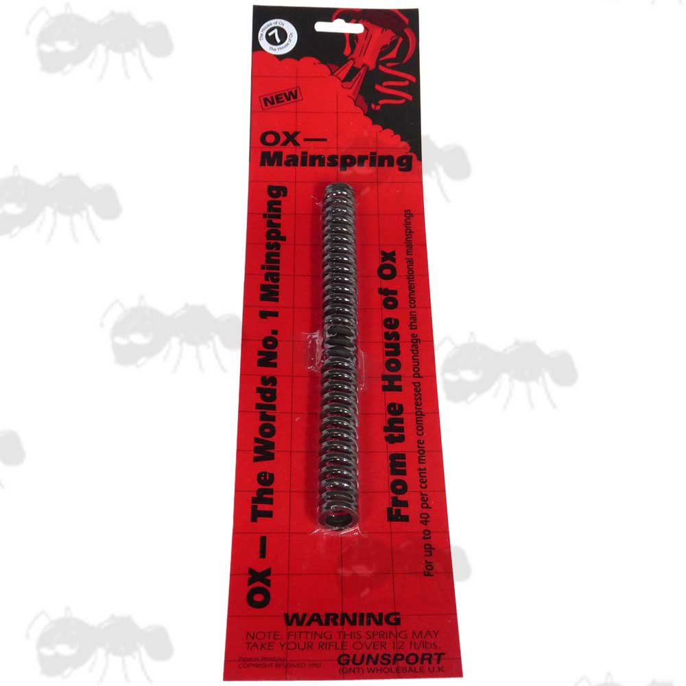 OX Air Rifle Main Spring in Red Hanger Display Packaging OXM7