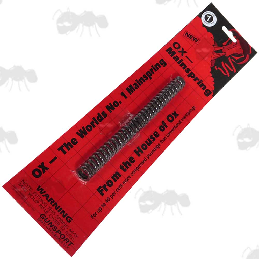 OX Air Rifle Main Spring in Red Hanger Display Packaging
