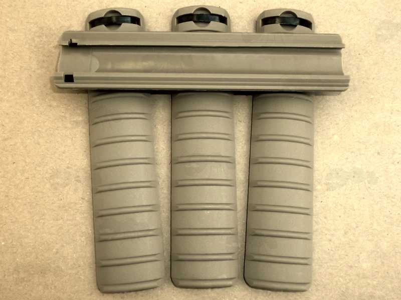 Four Piece FDE Coloured Ribbed Rail Covers for Weaver / Picatinny Handguards