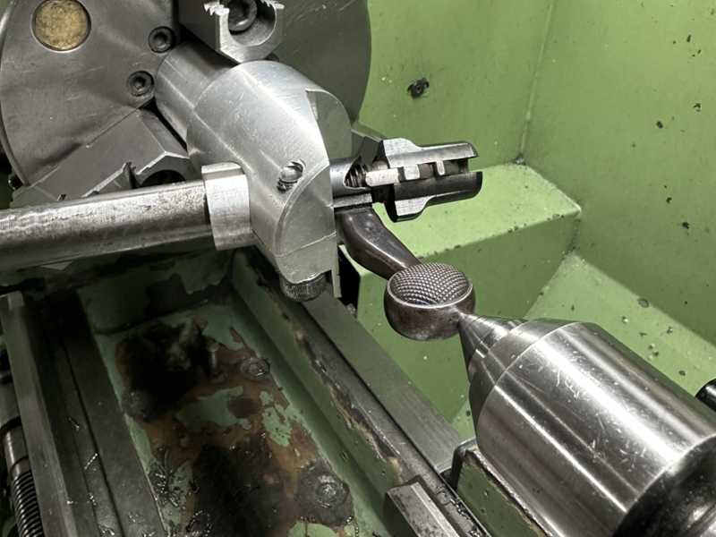 Customer Photo of Machining a Fixed Bolt Handle in a Lathe to Accept a 5/16-24 TPI Threaded Bolt Handle