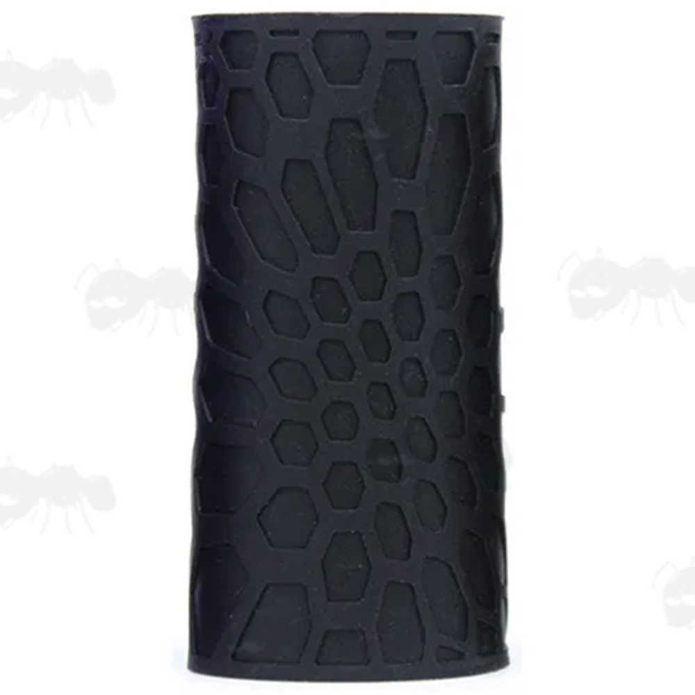 Black Reptile Textured Rubber Slip-on Gun Grip Cover Sleeve Tube