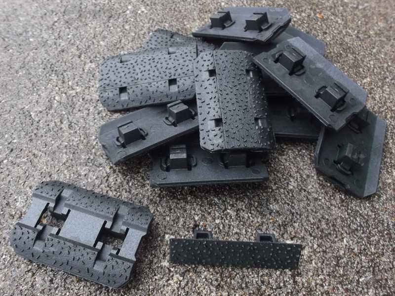 One Dozen Black Textured Short M-Lok Style Handguard Covers
