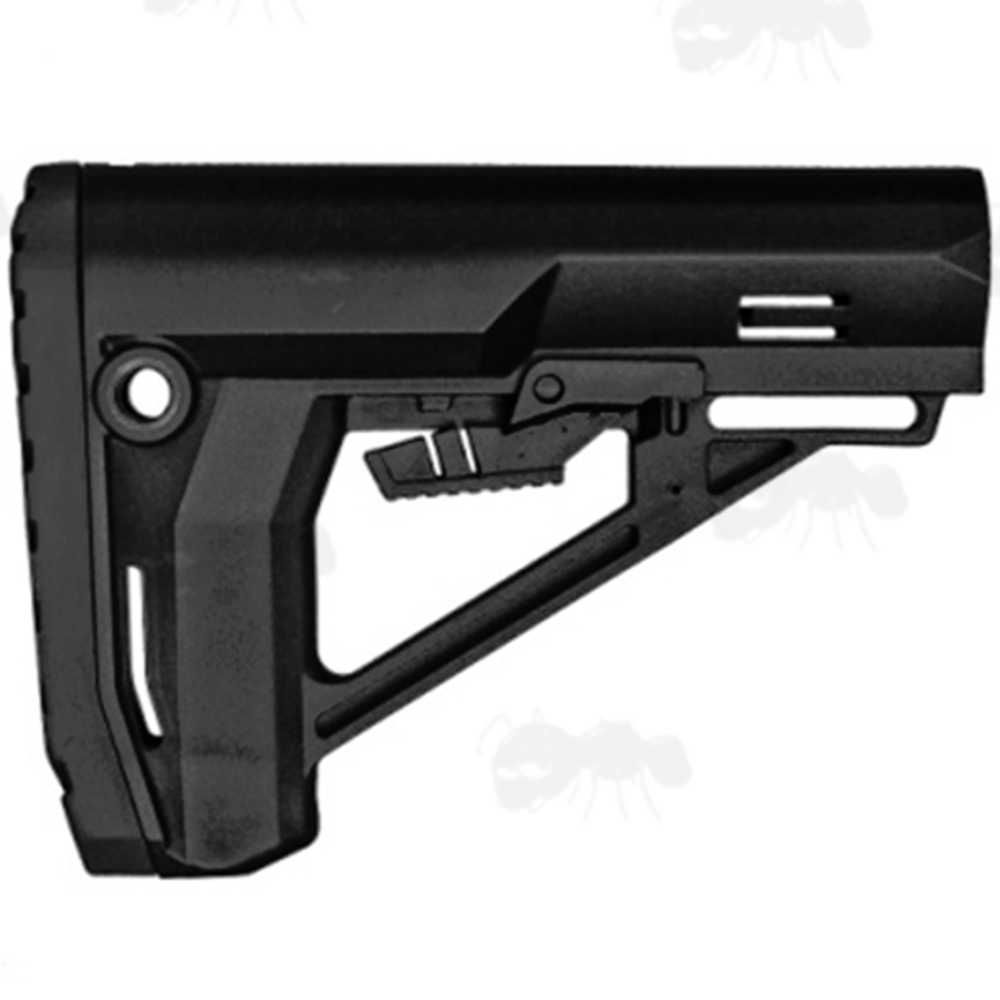 Black Polymer Collapsible Tactical Rifle Buttstock