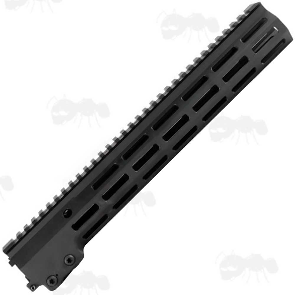 M4 Style Alloy Thirteen and Half Inch M-Lok Free Float Handguard with Picatinny Top Rail