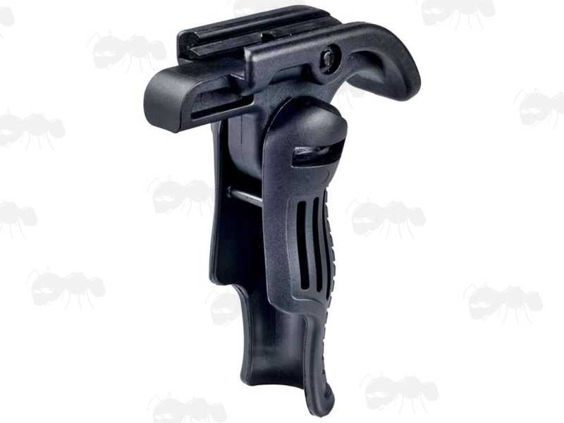 Back View of The Black Coloured Small Folding Vertical Grip
