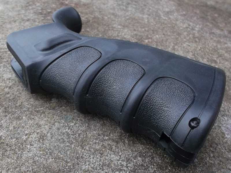 Tac Rifle Black Polymer Pistol Grip with a Oversized Finger Groove Design
