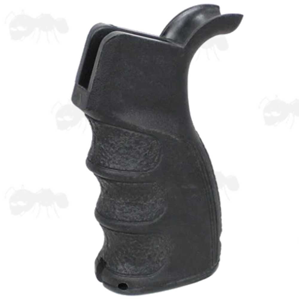 ac Rifle Black Polymer Pistol Grip with a Oversized Finger Groove Design