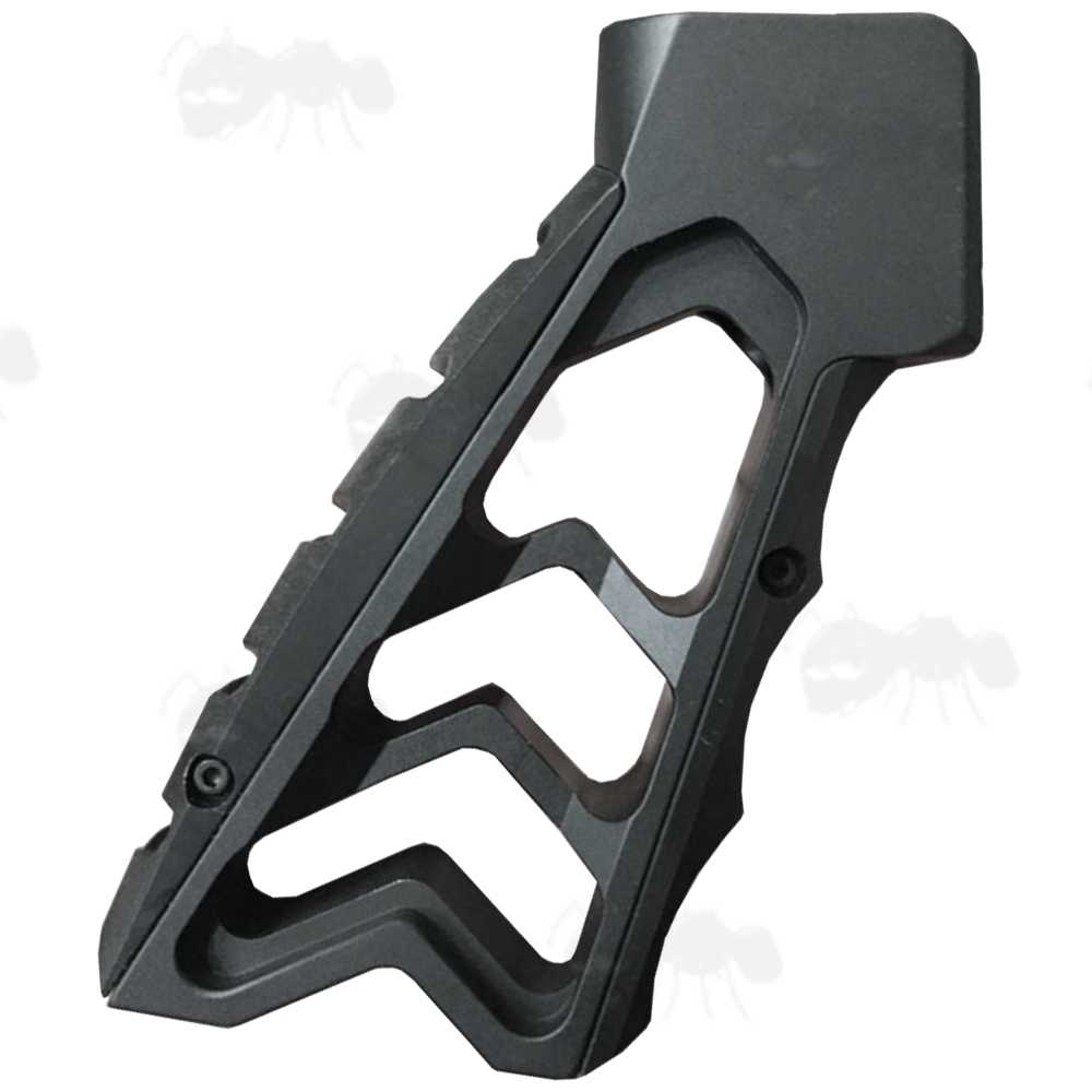 Tac Rifle Black Metal Pistol Grip in Skeletonised Design