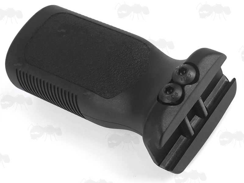 Rail Fitting Head View of The Tac Rifle Black Polymer Vertical Grip for Picatinny Rifle Handguards