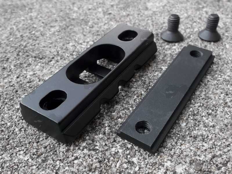 Dismantled View of The Three Slot Skeletonised Rail To Fit Air Arms Rifle Forend Accessory T-Channel Rails