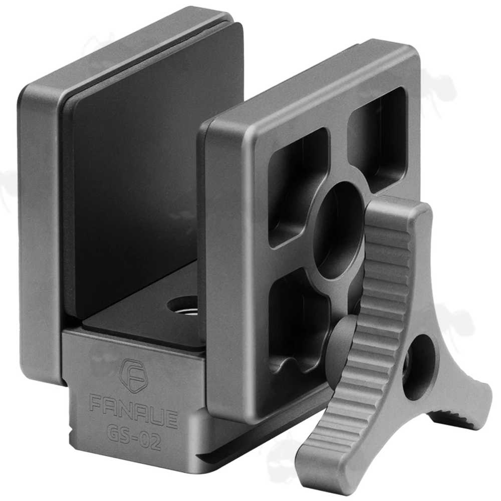 All Grey Metal Rifle Tripod Fitting Saddle Mount Rest for Either Threaded or ARCA Swiss Fitting