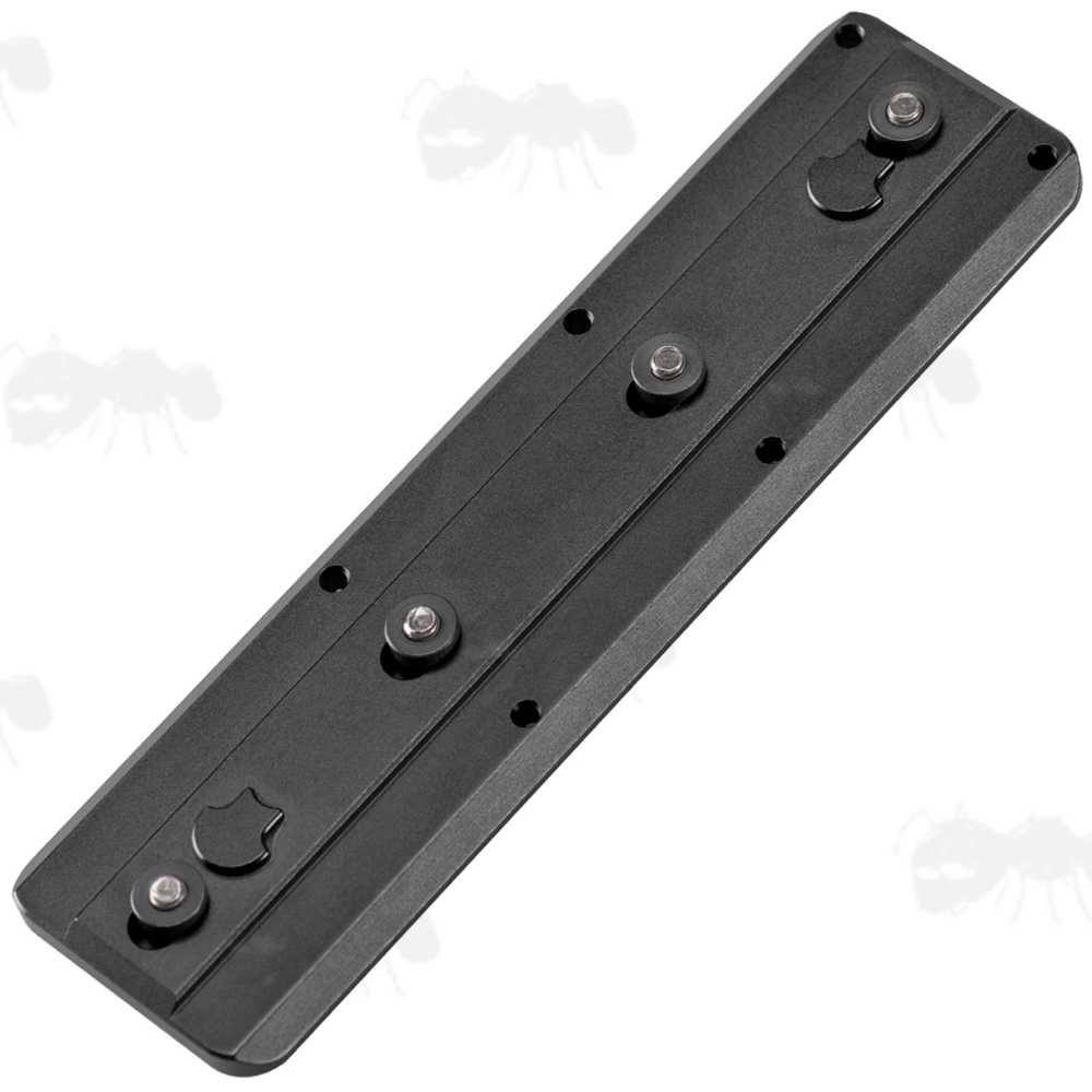 140mm Long Black Anodised Aluminium ARCA Swiss Tripod Mounting Plate for Keymod Rifle Handguard
