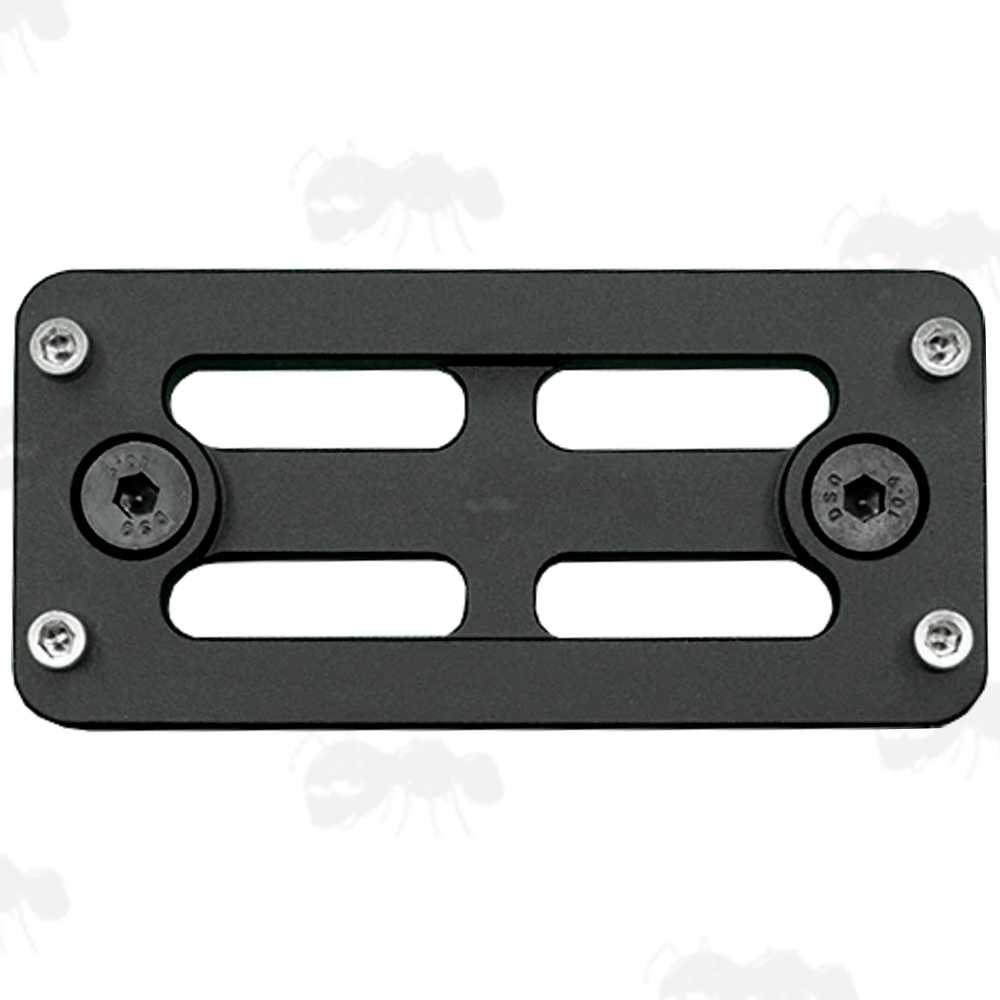 80mm Long Black Anodised Aluminium ARCA Swiss Tripod Mounting Plate for M-Lok Rifle Handguard