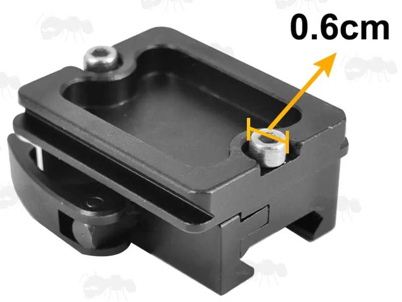 Black Anodised Aluminium Quick-Release Fitting Picatinny Rifle Forend Rail To ARCA-Swiss Shooting Tripod Head Adapter
