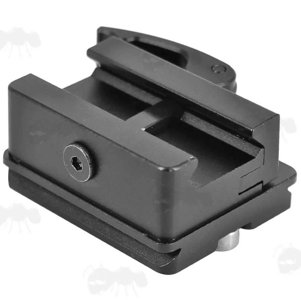 Black Anodised Aluminium Quick-Release Fitting Picatinny Rifle Forend Rail To ARCA-Swiss Shooting Tripod Head Adapter