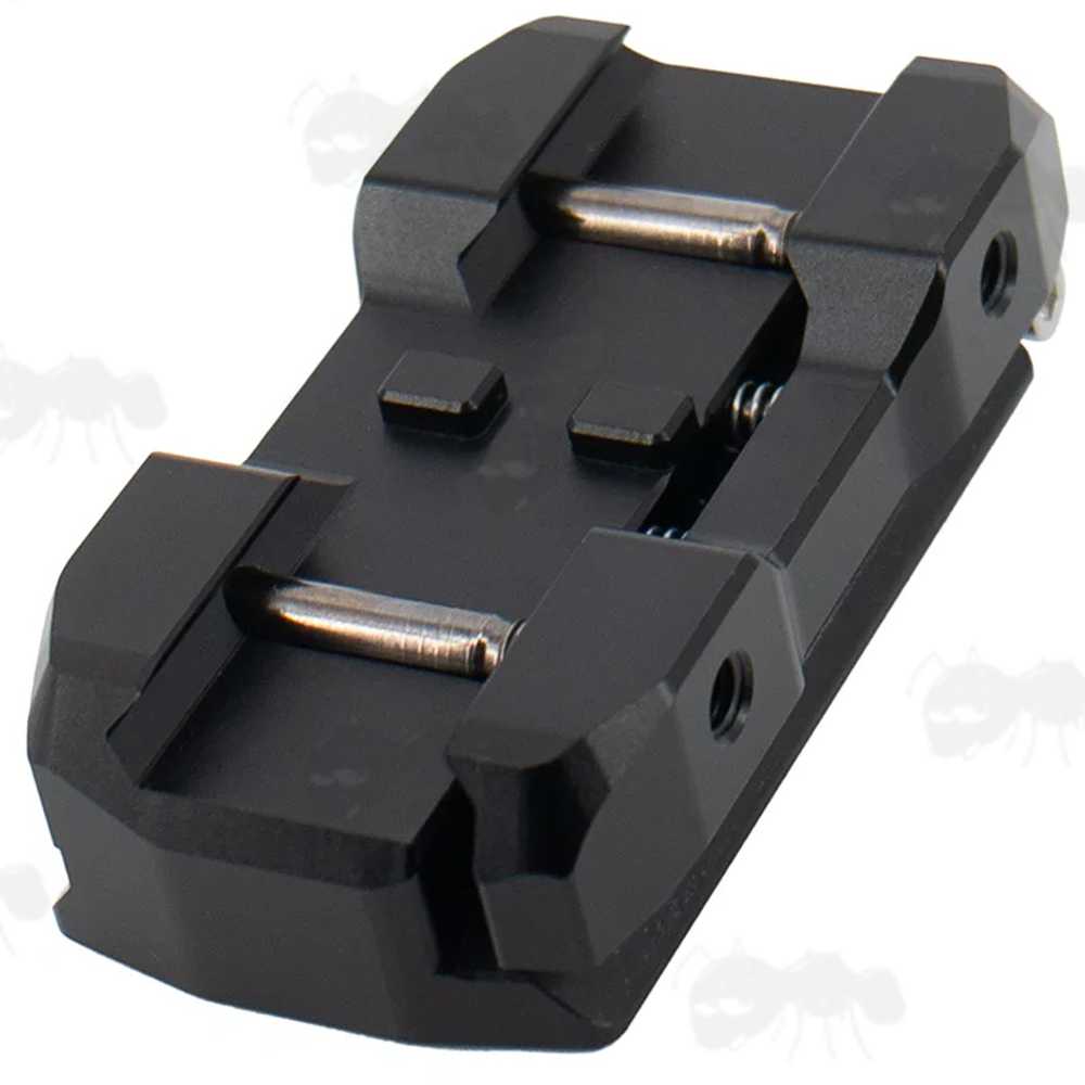 76mm Long Black Anodised Aluminium ARCA-Swiss Tripod Mounting Plate for Rifles with Picatinny Rail Forends