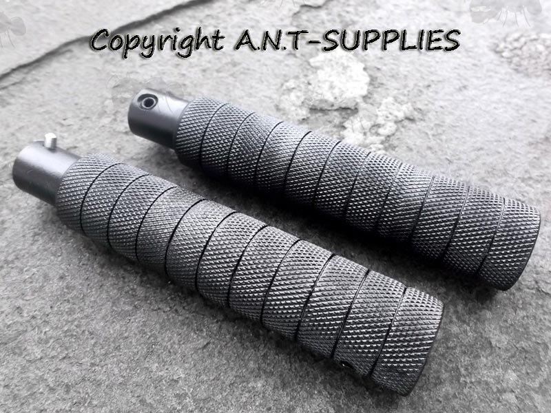 Pair of All Black Aluminium Bipod Leg Extensions For Atlas Style Bipods