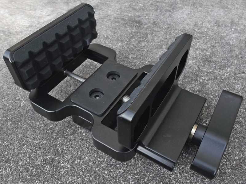 Black Finished Metal Rifle Tripod Fitting Saddle Mount Rest for ARCA-Style and 1/4-20 and 3/8-16 Threaded Rifle Shooting Sticks, Bipod or Tripods