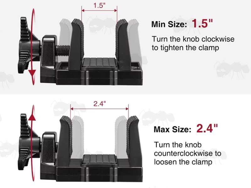Black Finished Metal Rifle Tripod Fitting Saddle Mount Rest with Oversized Tension Knob, for 1/4-20 and 3/8-16 Threaded Camera / Rifle Shooting Bipod or Tripod Sticks