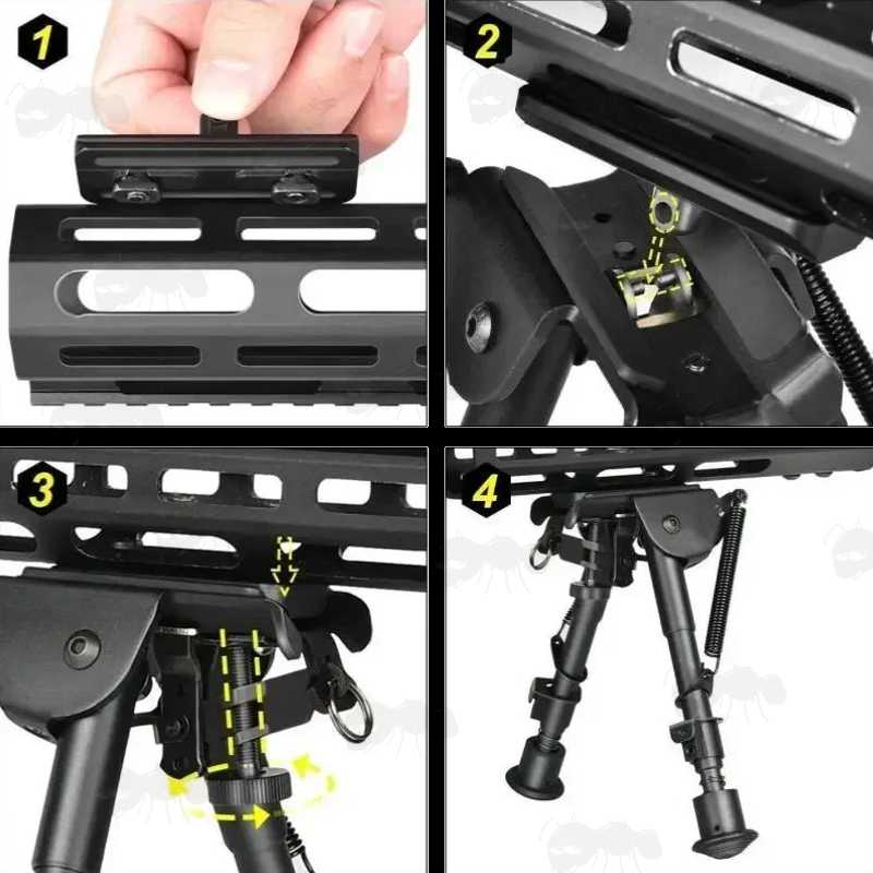 Bipod Fitting Guide for the KeyMod Rail Fitting Bipod Stud