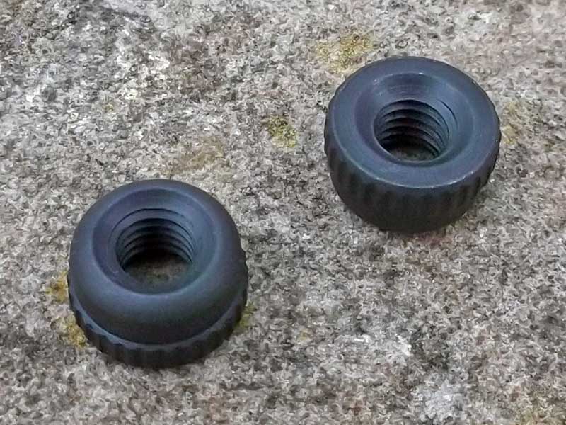 Two Black Nuts for Machine Thread QD Studs