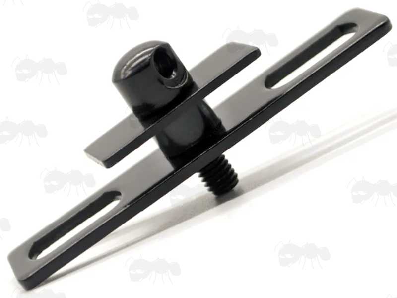 QD Telescopic Rifle Bipod Adapter with Fixing Plate for Hollow Forends