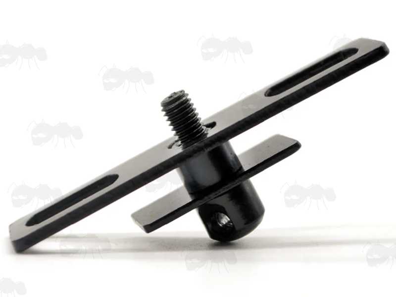 QD Telescopic Rifle Bipod Adapter with Fixing Plate for Hollow Forends