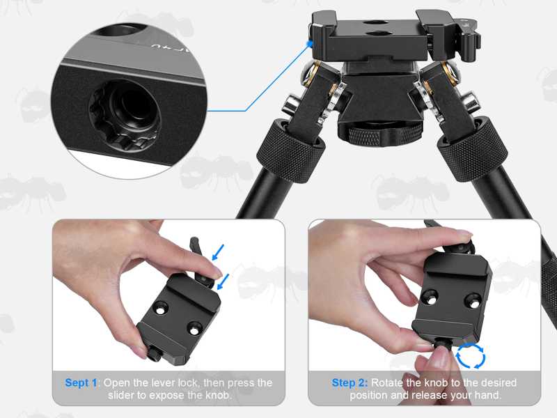 Fitting Guide for The Black Anodised Aluminium ARCA-Swiss Rail to 17S Adapter with Quick-Release Lever