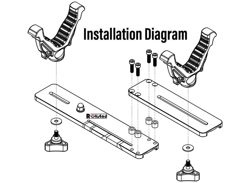 Assembly Guide Of The Black Shooting Stick Threaded Rifle Rest Adapter