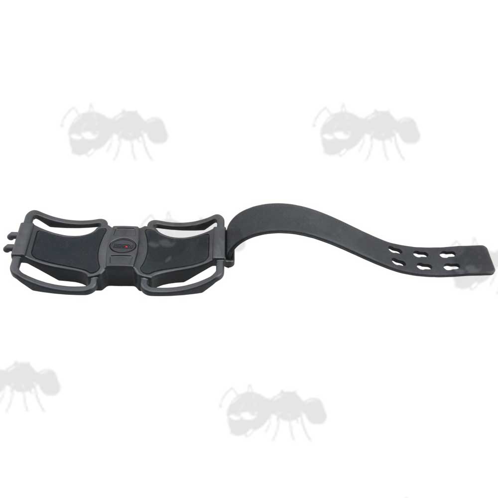 All Black Shooting Stick Threaded Binocular Rest Adapter With Band in The Opened Position, RSBR-01