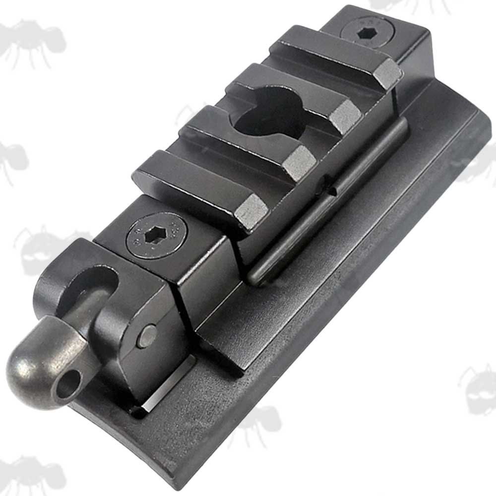 Adjustable Angle Sling Swivel Stud Fitting Bipod Rail Adapter Kit, Three Slot Length